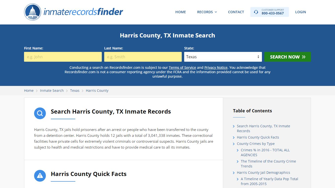 Harris County, TX Inmate Lookup & Jail Records Online